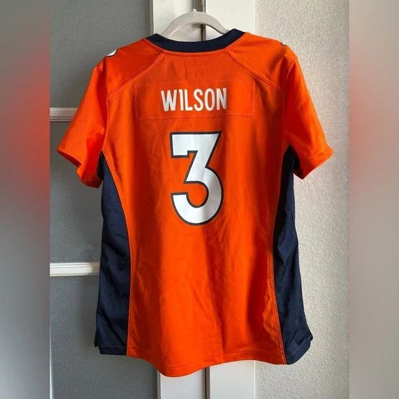 Nike - Women's Nike Russell Wilson Orange Denver Broncos Player Jersey -Sz Large - Picture 3 of 6